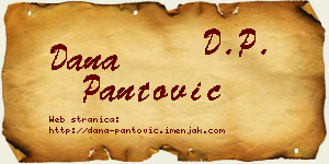Dana Pantović vizit kartica
